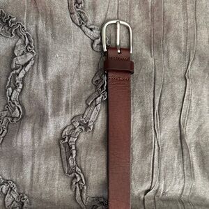 GAP Brown Leather Women's Belt with Silver Buckle